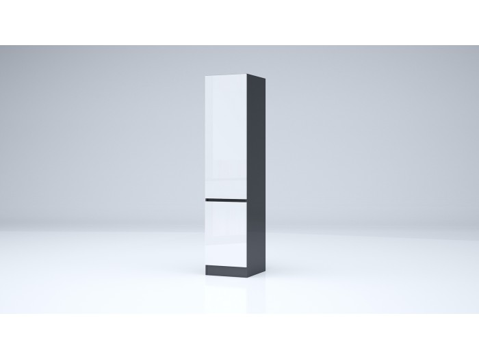 Гардероб ЛЕО 1 (антрацит гланц/бяло гланц)